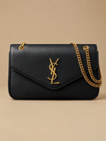 Black Chain-Detail Shoulder Bag | BAGZZ011