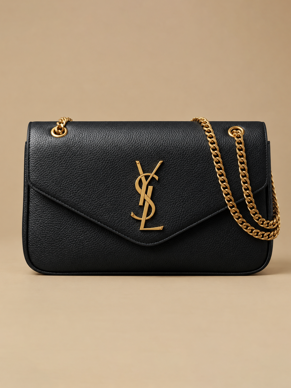 Black Chain-Detail Shoulder Bag | BAGZZ011