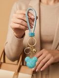Teal star with matching loop Keychain | KCIN38