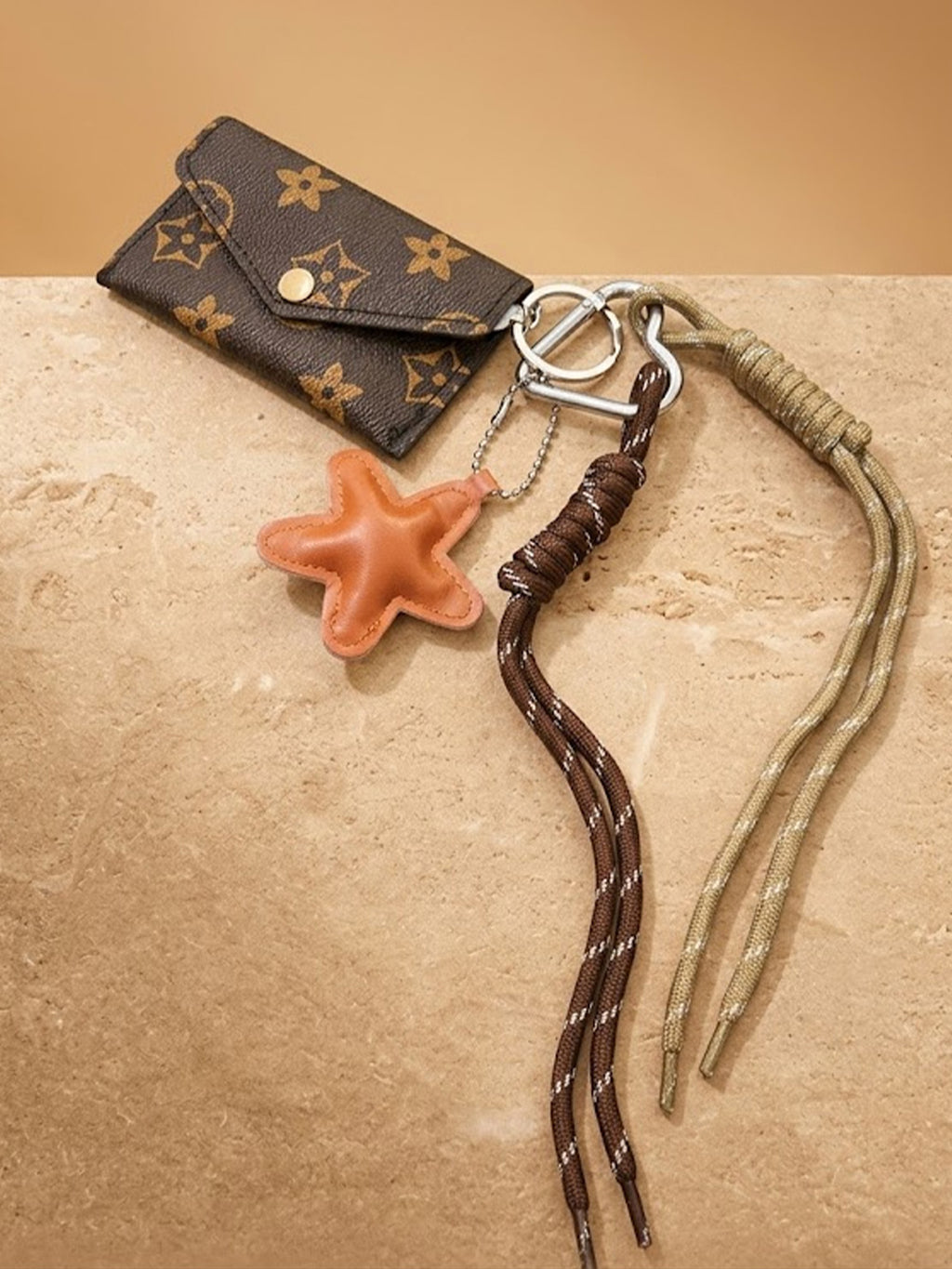 Starfish charm with hanging cords Keychain | KCIN57