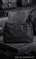Black Front-Pocket Crossbody Bag | BAGHL008