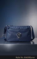 Navy Zip-Top Pouch Bag | BAGHL010