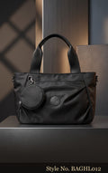 Black Gathered Tote Bag | BAGHL012