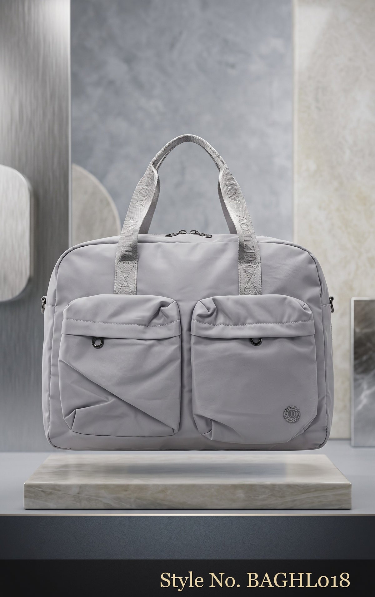 Light Gray Multi-Pocket Duffel Bag | BAGHL018