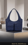 Navy Double-Pocket Tote Bag | BAGHL022