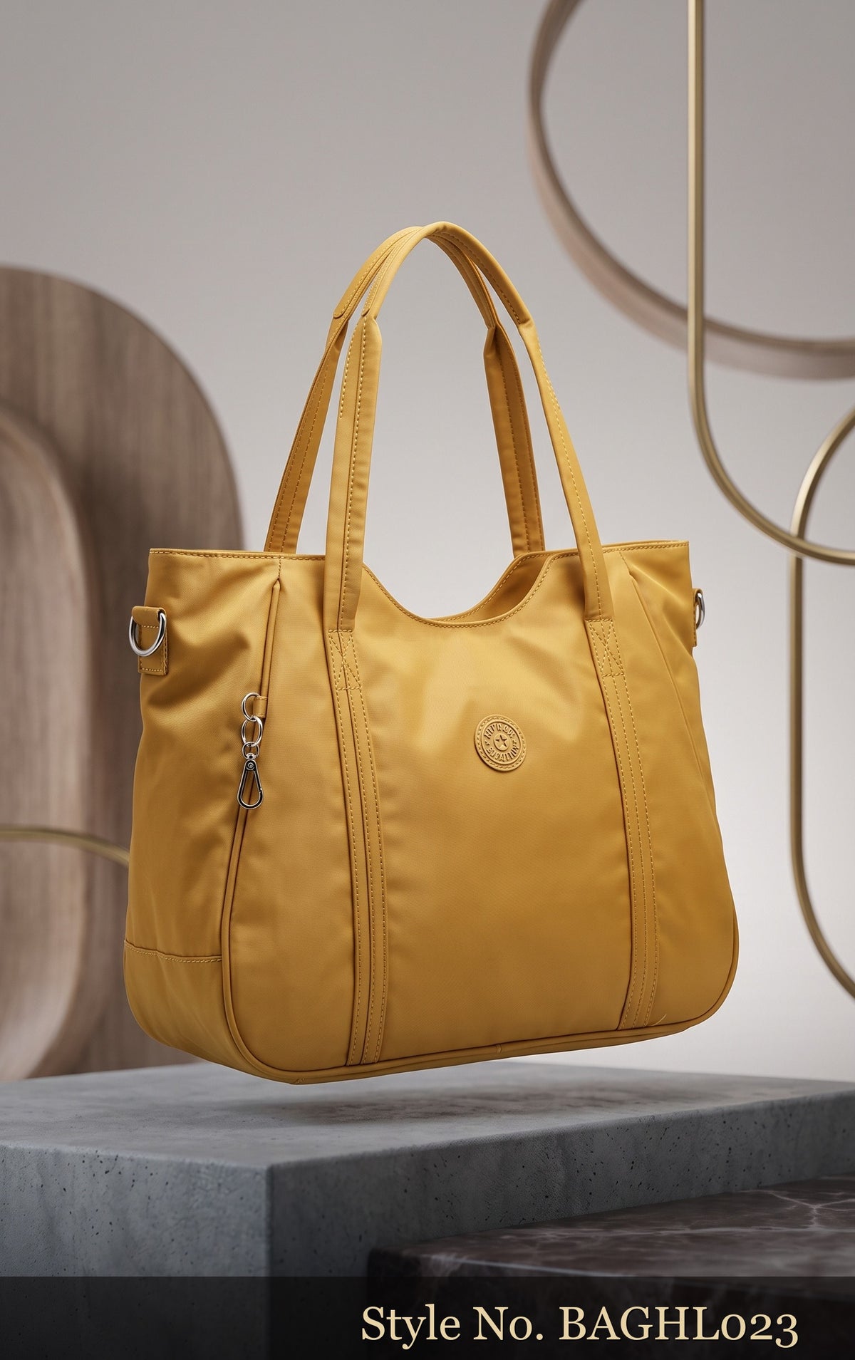 Mustard Yellow Shopper Tote | BAGHL023 – beverlybags