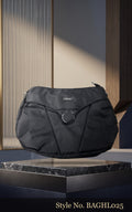 Black Ring-Detail Shoulder Bag | BAGHL025