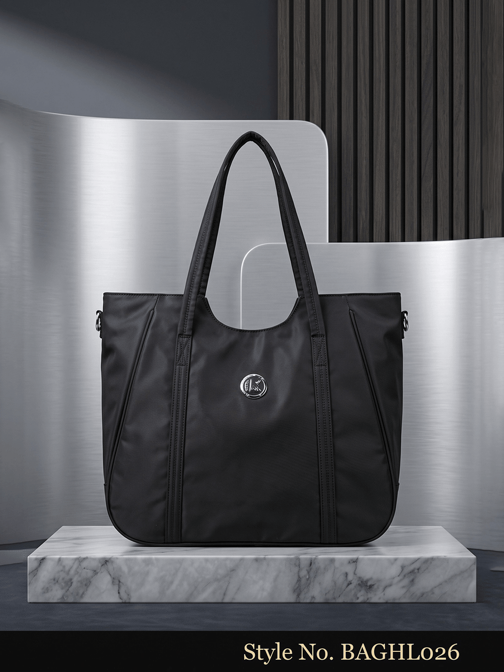 Black Slouchy Tote Bag | BAGHL026