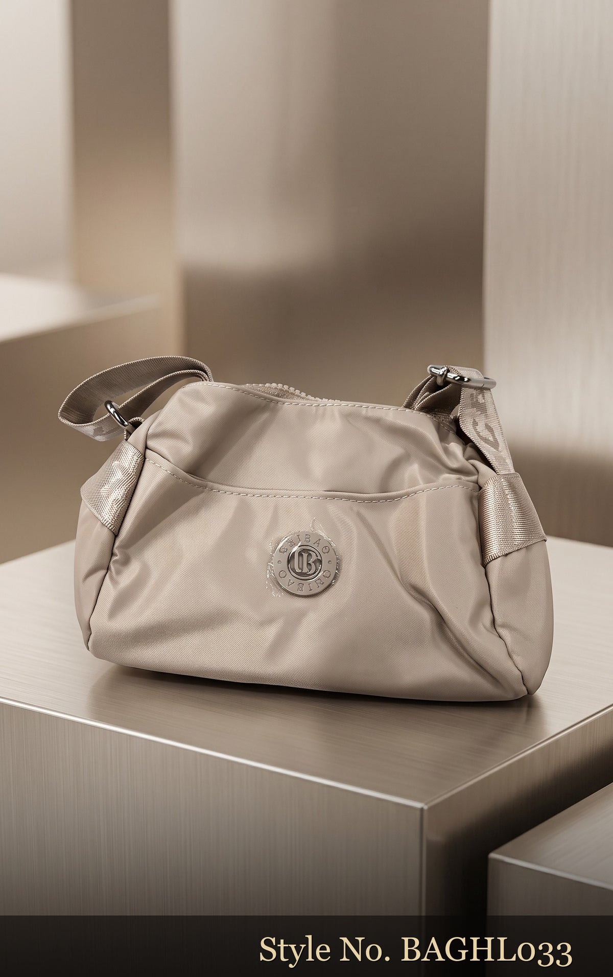 Taupe Zip-Front Backpack | BAGHL033