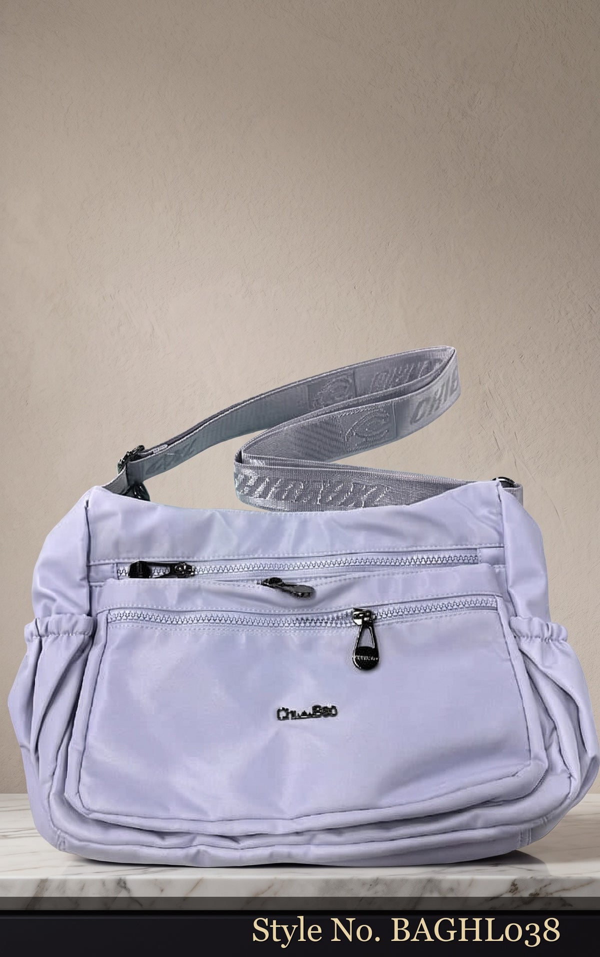 Taupe Front-Pocket Crossbody Bag | BAGHL038