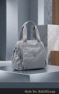 Gray Zip-Top Tote Bag | BAGHL049