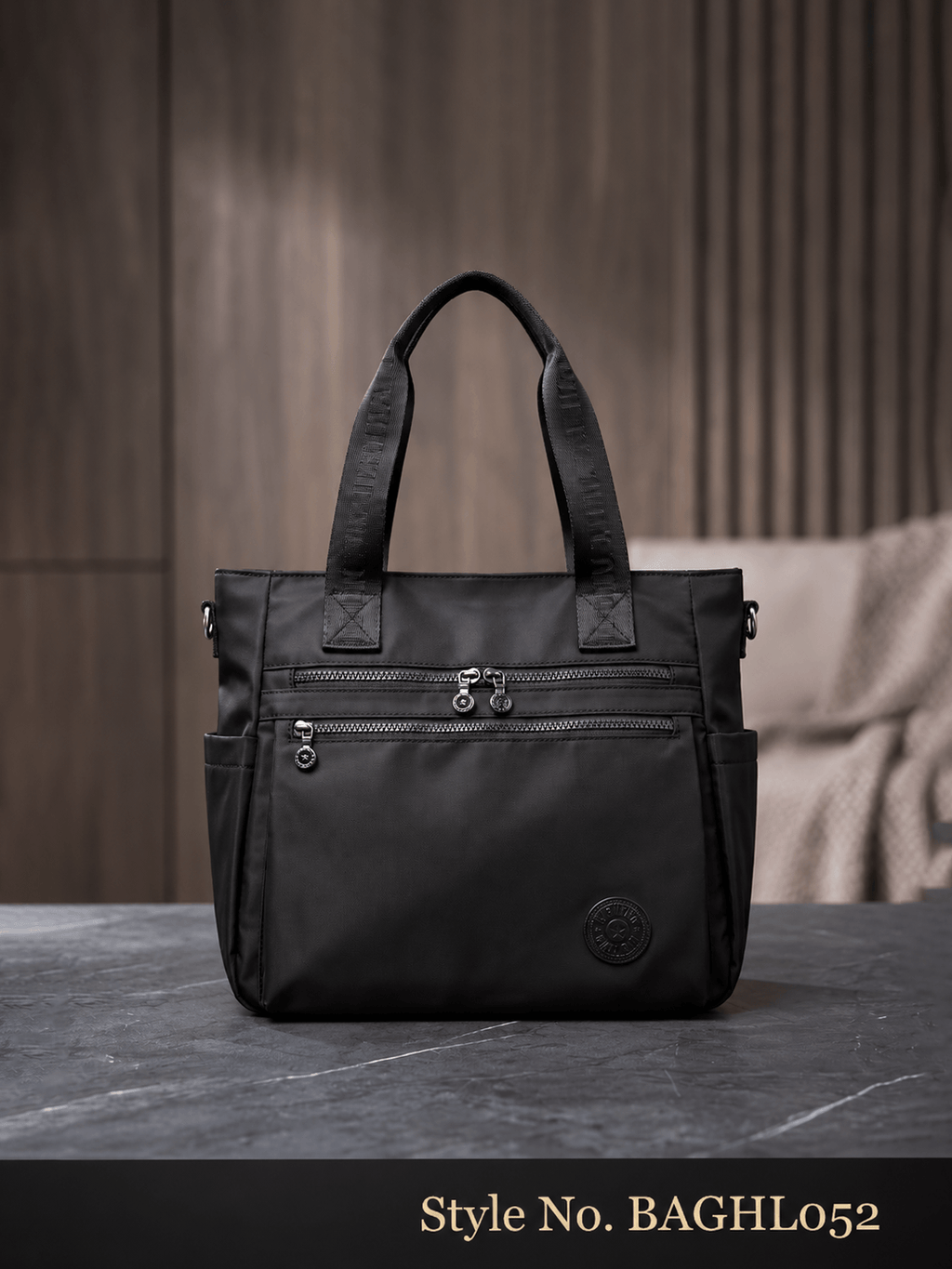 Black Multi-Pocket Shoulder Bag | BAGHL052