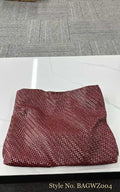 Burgundy Patterned Bag Set | BAGWZ004