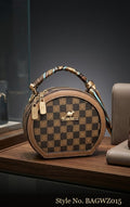 Brown Check-Pattern Mini Bag | BAGWZ015