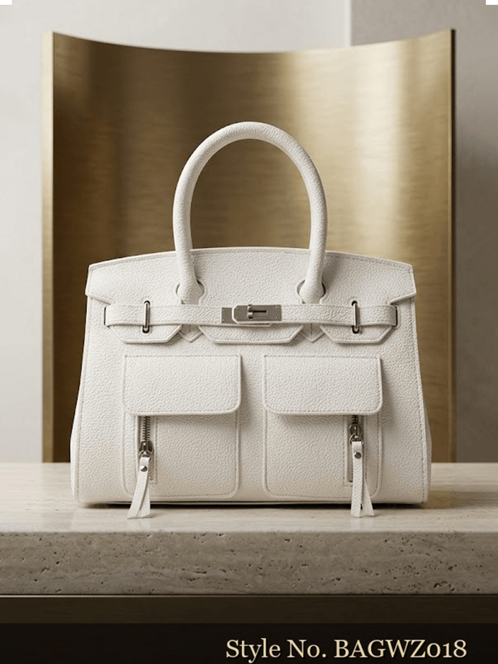 Ivory Front-Pocket Satchel | BAGWZ018