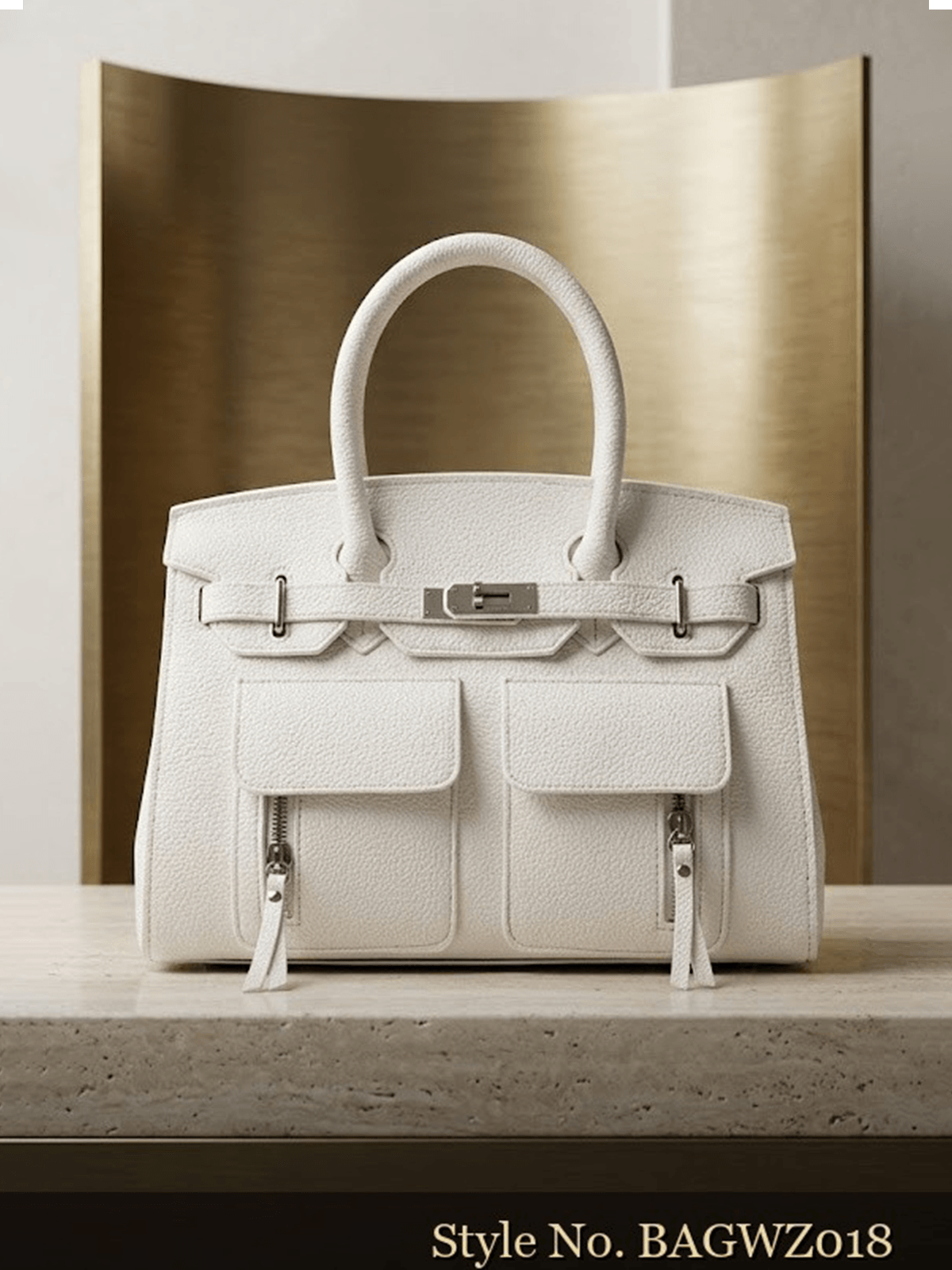 Ivory Front-Pocket Satchel | BAGWZ018