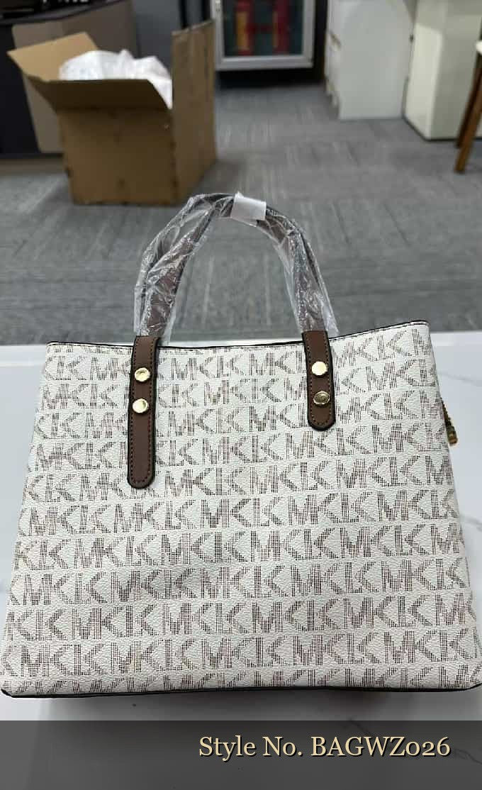 Cream Printed Shopper Bag | BAGWZ026
