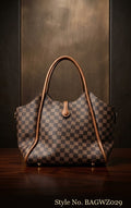 Brown Checkerboard Carryall | BAGWZ029