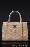 Tan Woven Structured Bag | BAGWZ032