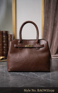 Brown Smooth Top-Handle Bag | BAGWZ039