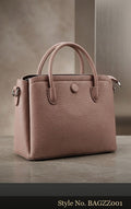 Taupe Pebble-Texture Handbag | BAGZZ001