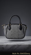 Gray Printed Top-Handle Bag | BAGZZ004