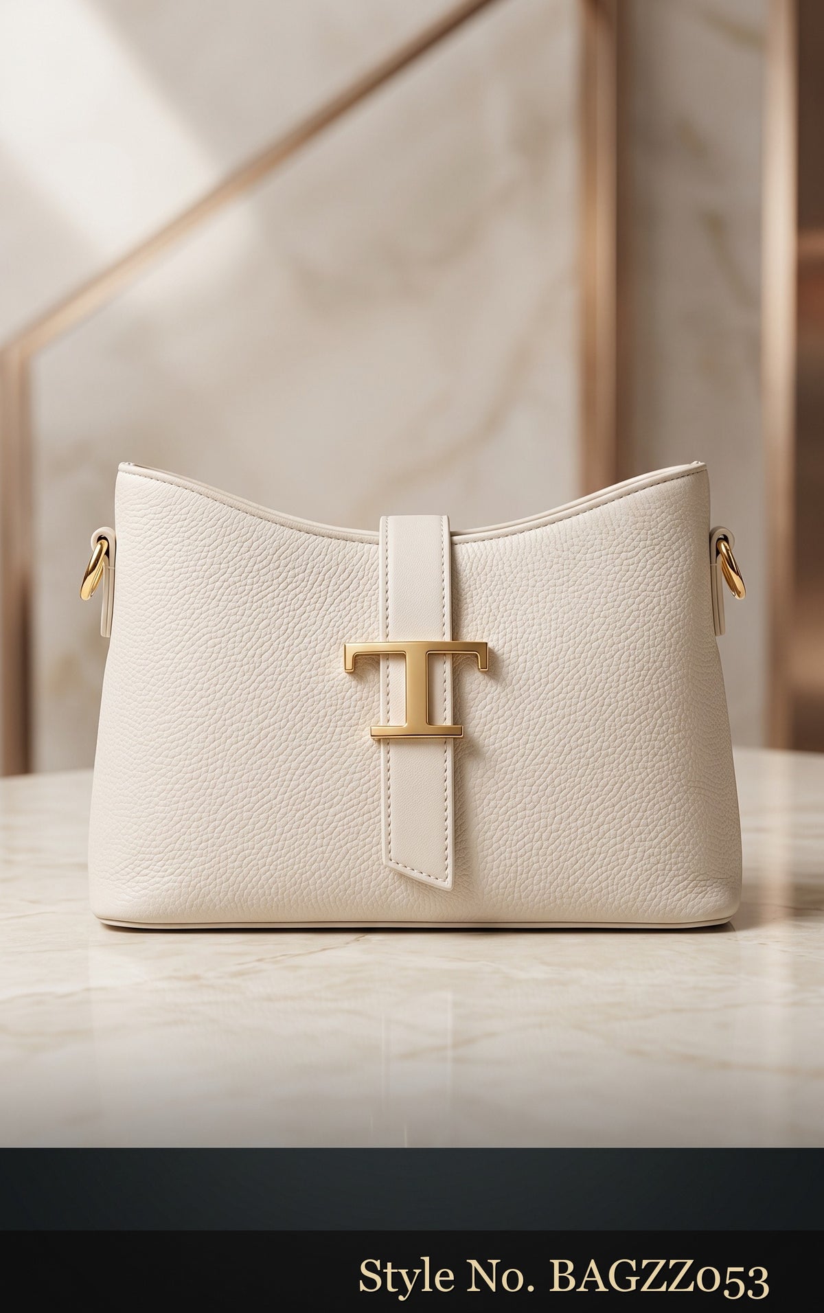 Cream Crossbody Bag with Contrast Strap | BAGZZ053