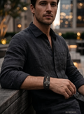 Men’s Braided Bracelet with Studded Center Detail