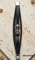 Men’s Braided Bracelet with Decorative Metal Clasp