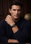 Men’s Wide Braided Bracelet with Round Emblem