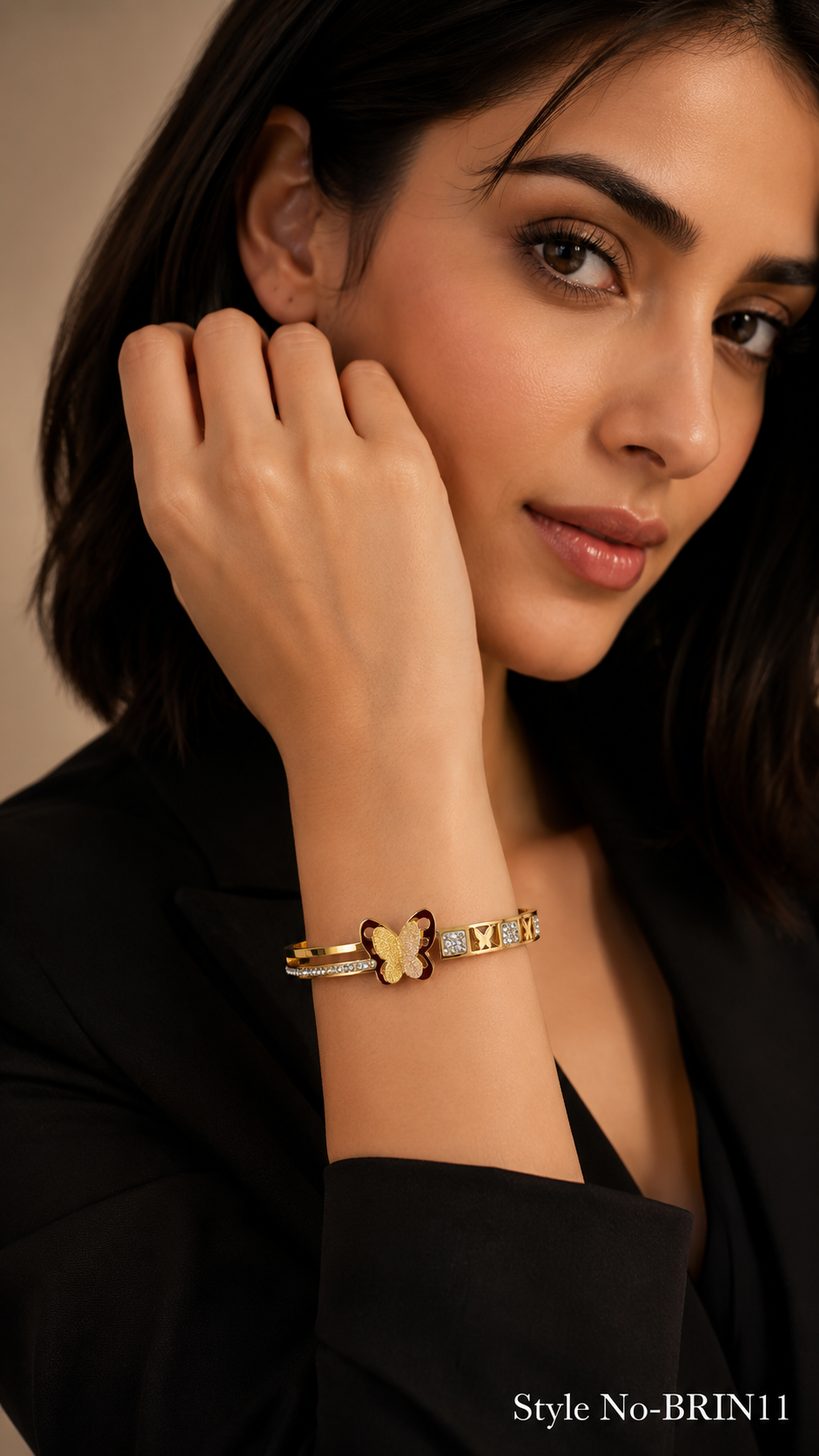 Gold Butterfly Accent Bracelet | BRIN11