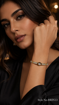 Gold Crystal Bar Bracelet | BRIN13