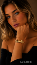 Gold Floral Cluster Bracelet | BRIN21