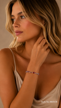 Silver Red Stone Bracelet | BRIN38