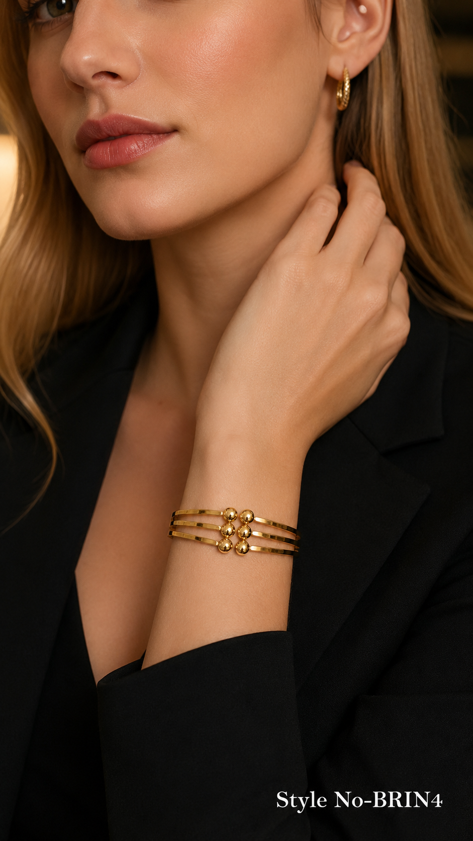 Gold Triple Bar Bracelet | BRIN4