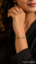 Gold Floral Link Bracelet | BRIN6