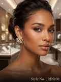 Rose Gold Flower Stud Earrings | ERIN106