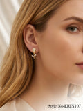 Rose Gold Leaf Stud Earrings | ERIN107