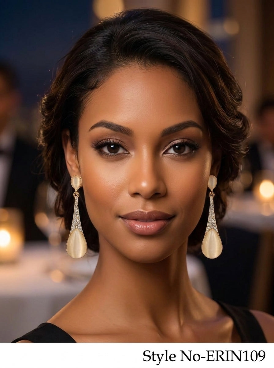 Rose Gold Pearl Threader Earrings | ERIN109