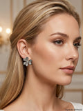 Silver Butterfly Cluster Stud Earrings | ERIN110