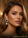 Gold Pearl Cluster Drop Earrings | ERIN125