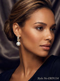 Gold Pearl Drop Earrings | ERIN134