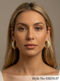 Gold Textured Hoop Earrings | ERIN137