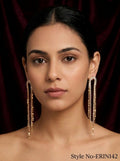 Gold Chain Tassel Drop Earrings | ERIN142