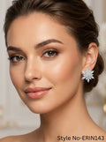 Silver Flower Cluster Stud Earrings | ERIN143