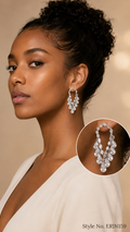 Silver Crystal Vine Drop Earrings | ERIN159