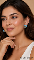 Teal Green Butterfly Stud Earrings | ERIN17