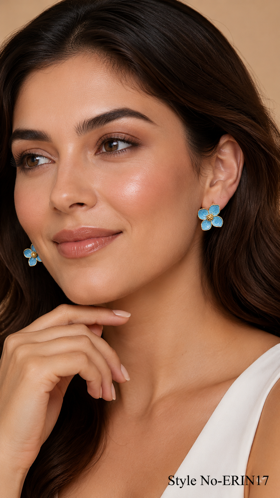 Teal Green Butterfly Stud Earrings | ERIN17