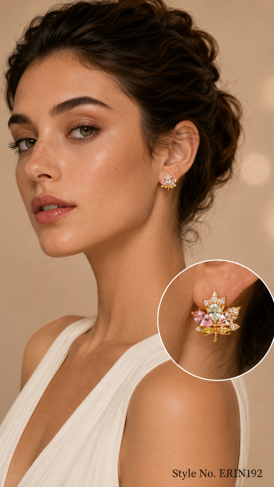 Rose Gold Butterfly Stud Earrings | ERIN192