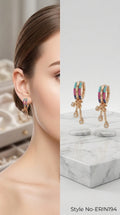 Multicolor Pearl Stud Drop Earrings | ERIN194
